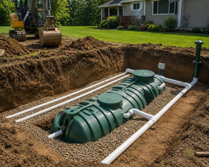 Aerobic Sewage Installation in Austin, TX